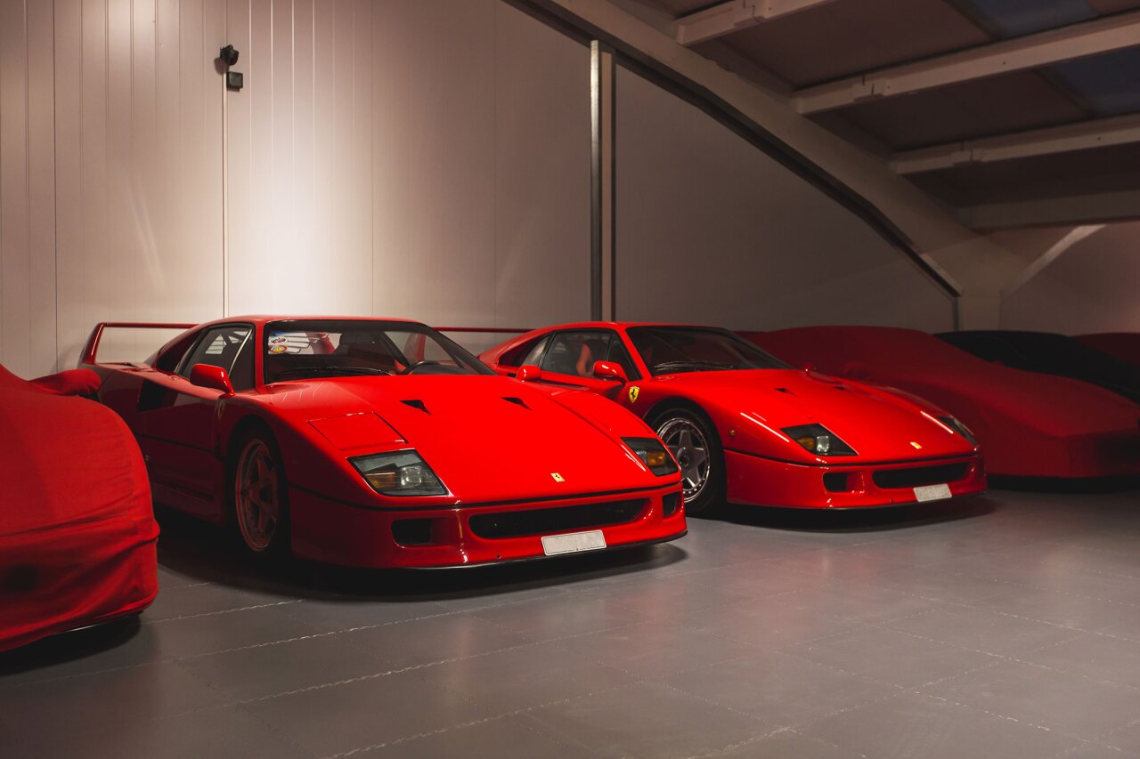 Car Storage Mezzanine Ferrari F40s.