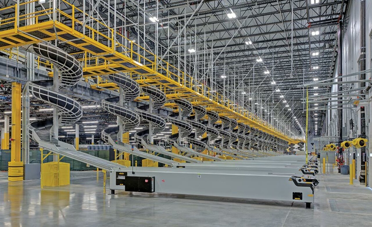 Amazon fulfilment centre - mezzanine floor.