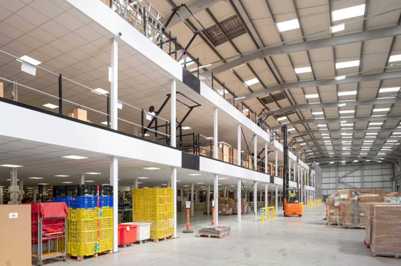 Oracle Storage's Mezzanine Work With Bleckmann Logistics.