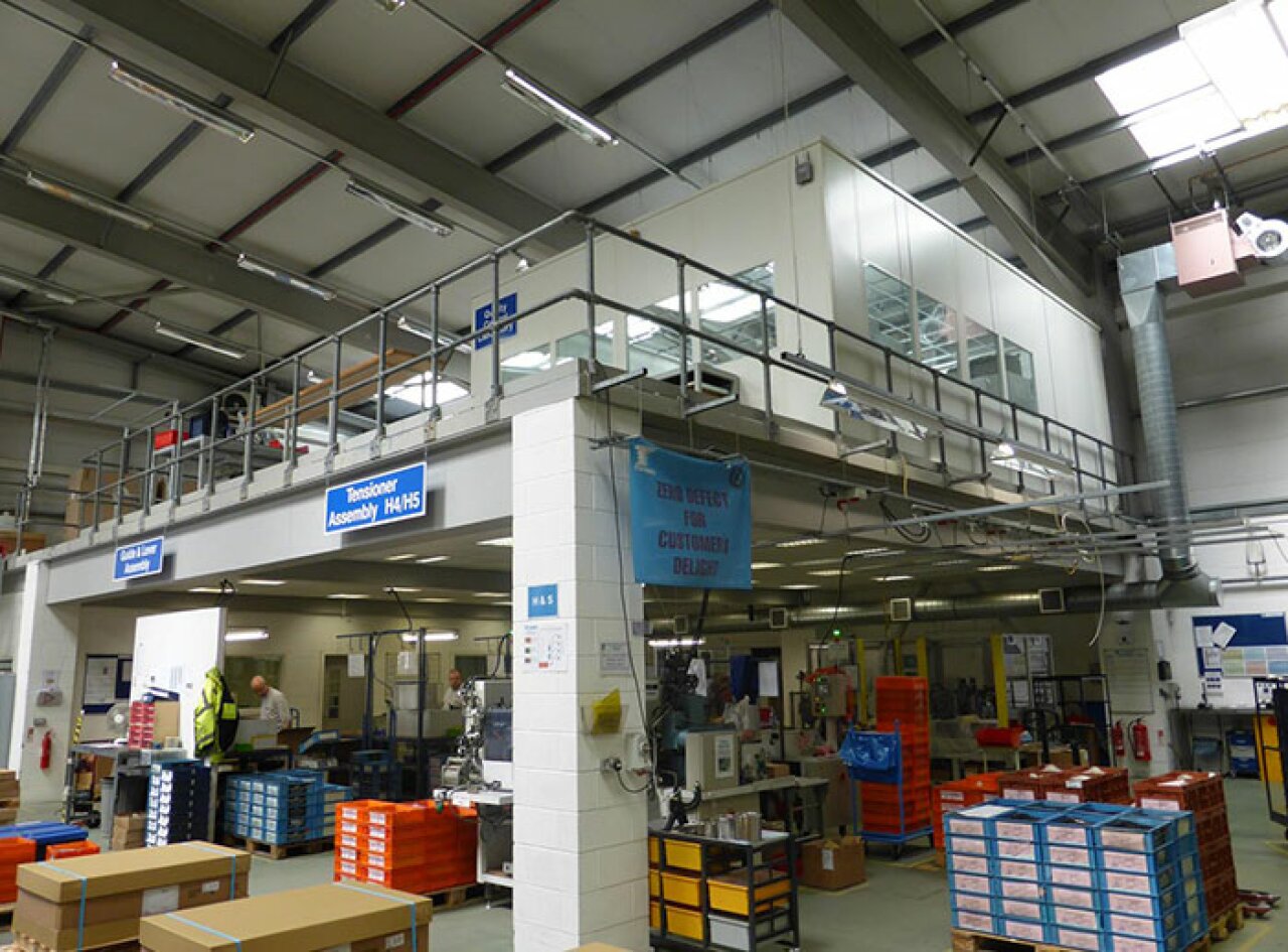 Double skin Partitioning & mezzanine.