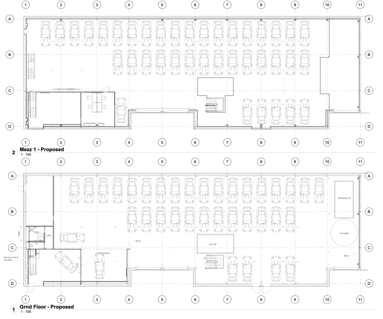 Car Storage Mezzanine Floorplan.