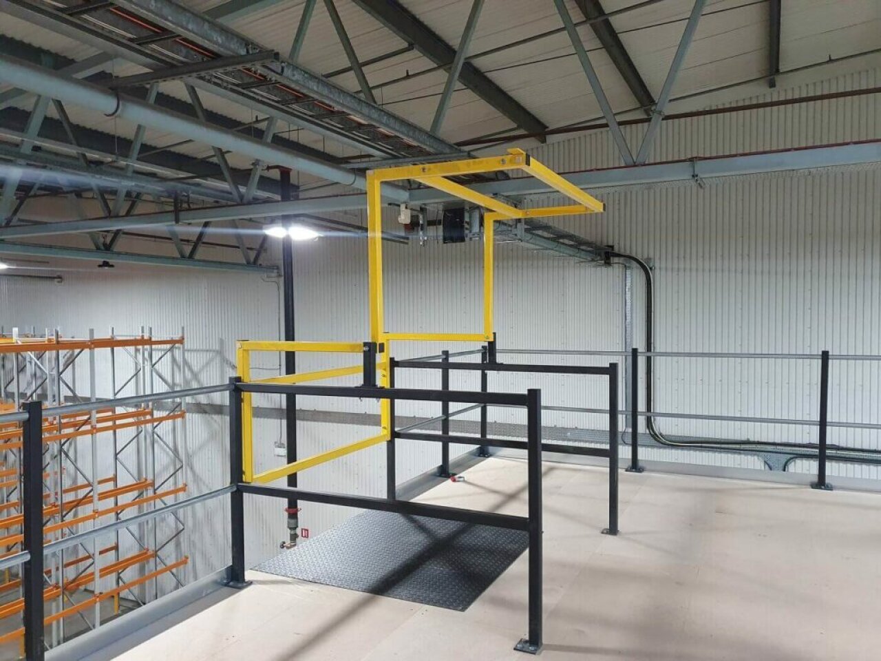 Mezzanine Floor up and Over Gate.