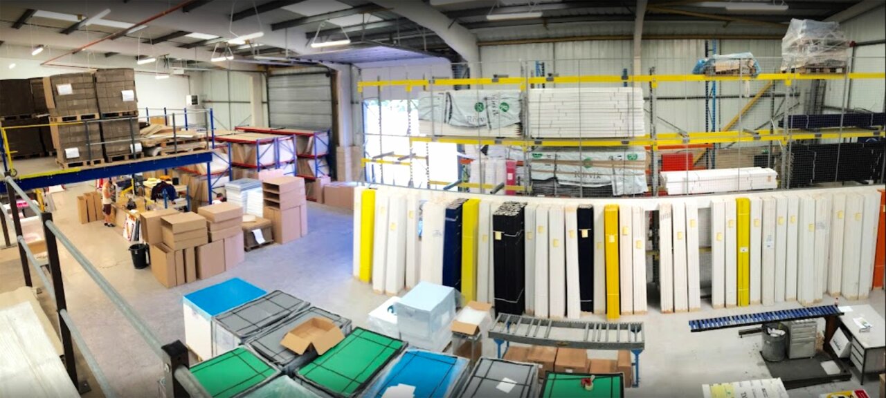 Kremer Signs - Panoramic shot of mezzanine floor.