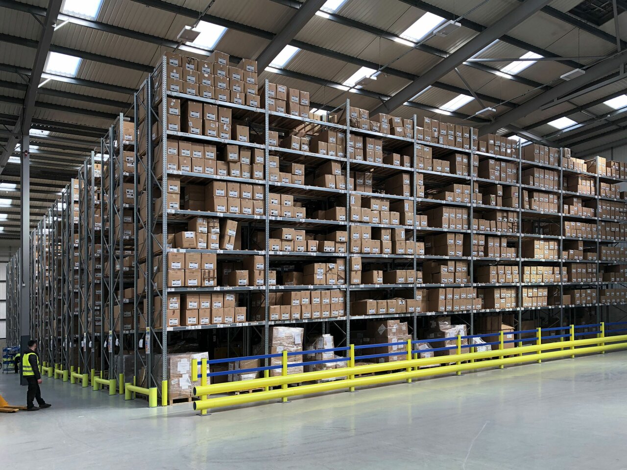 2 tier mezzanine floor - Bleckmann - VNA racking.