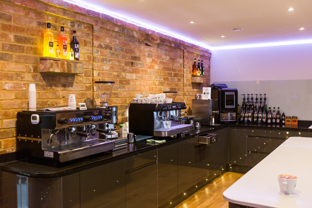 Kingdom Coffee - Small warehouse mezzanine - fit out - coffee machines.