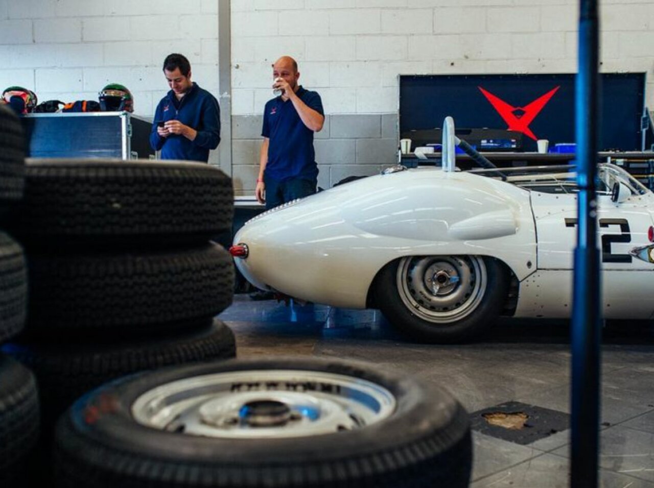 Car storage mezzanine floor - pursuit racing - workshop.