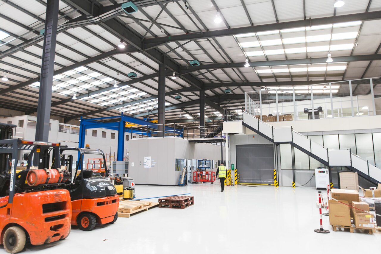 Tokamak - Warehouse mezzanine - warehouse ground floor.