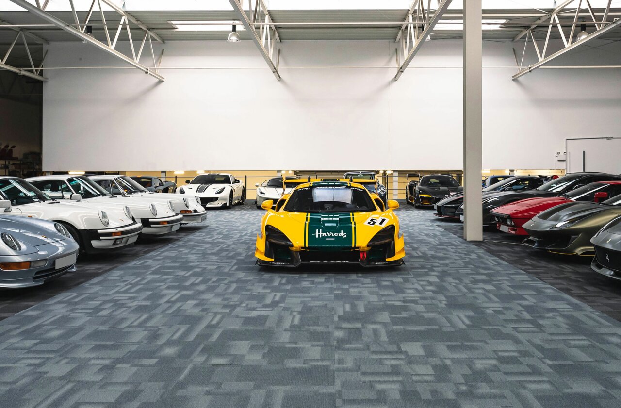 V Management - automotive mezzanines - classic car storage - McLaren Senna.