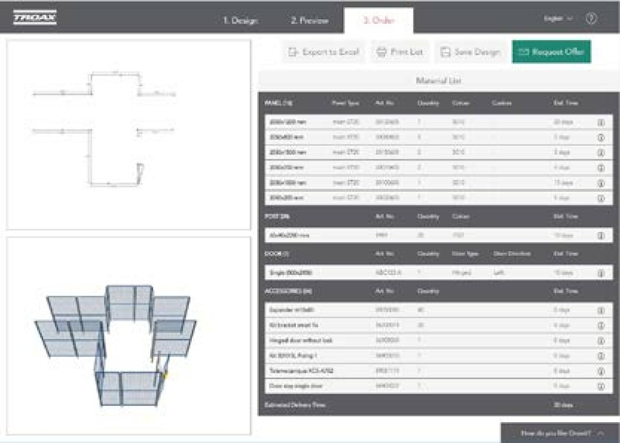 Troax Machine Guarding Design 3D Software.