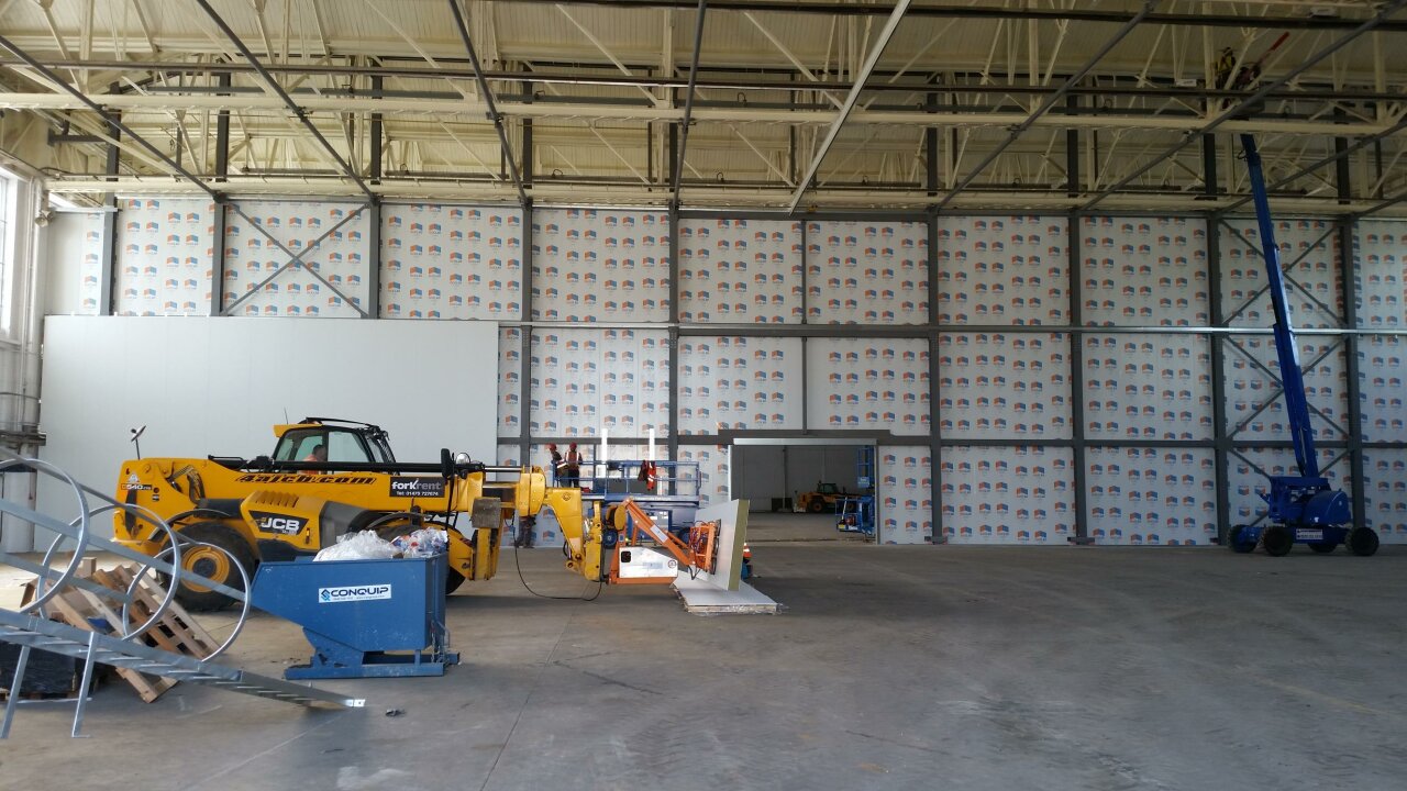 Warehouse Dividing Wall - Installation.