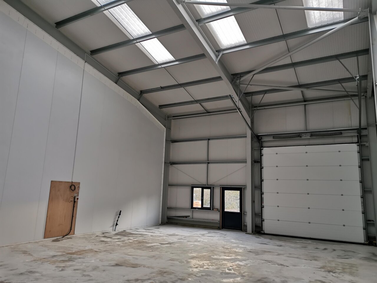 White Warehouse Dividing Fire Wall.