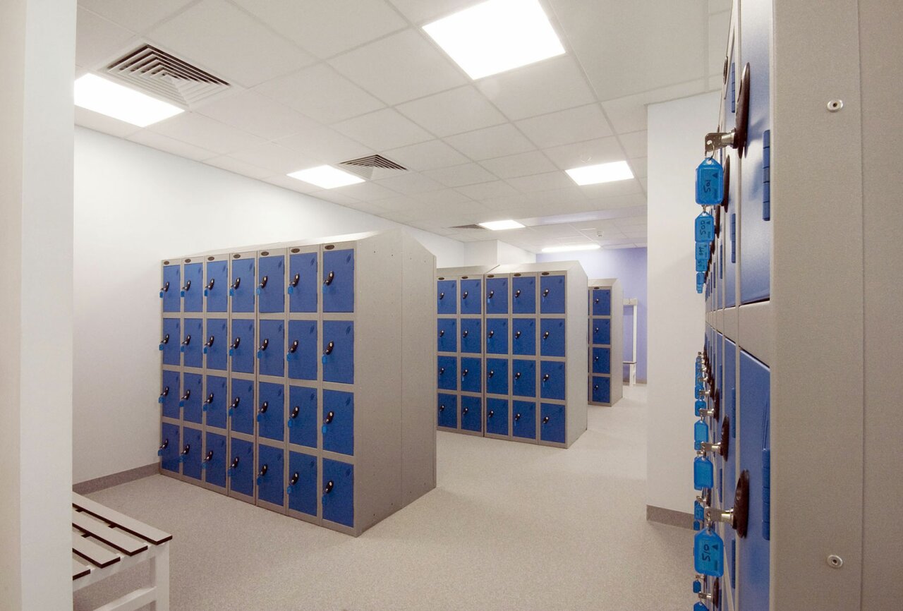 Small mezzanines - secure lockers.